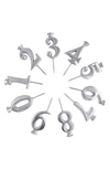 Mariposa Number Candle Holder Set In Silver