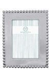 Mariposa Pearled Picture Frame, 5" X 7" In Silver