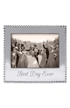 Mariposa Best Day Ever Beaded Trim Picture Frame In Silver