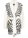 ALANUI GLAM ZEBRA EMBROIDERED CARDIGAN