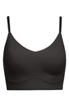 True & Co. True Body Lift Wireless Hook Back Triangle Bra In Black