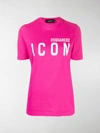 Dsquared2 Printed Logo T-shirt In Pink