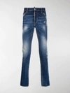 DSQUARED2 STENCILED-PRINT SKINNY JEANS,14975909