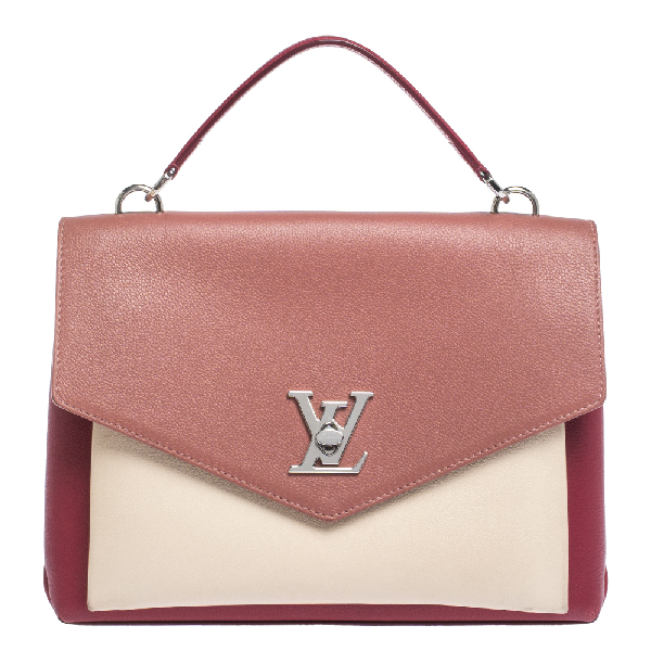 Pre-Owned Louis Vuitton Two Tone Pink Leather Lockme Ii Bag | ModeSens