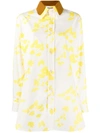 Plan C Popeline Dis Ivy Shirt In Yellow
