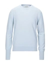 Ballantyne Cashmere Blend In Sky Blue