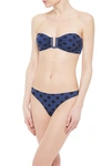 ZIMMERMANN RUCHED POLKA-DOT BANDEAU BIKINI TOP,3074457345622758688