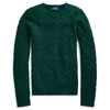 Ralph Lauren Cable-knit Cashmere Sweater In Forest Green Heather