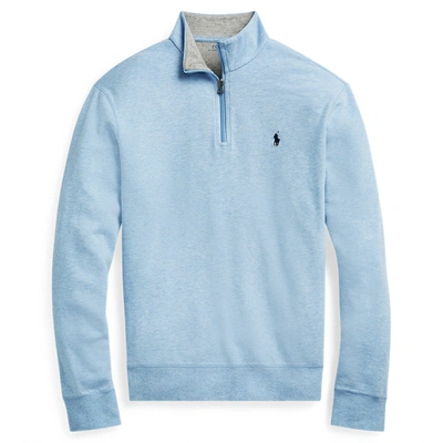 Polo Ralph Lauren Jersey Half-zip Pullover In Blue Heather