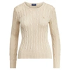Polo Ralph Lauren Cable-knit Cotton Sweater In Natural