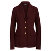 Lauren Ralph Lauren Combed Cotton Blazer In Pinot Noir