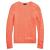Ralph Lauren Cable-knit Cashmere Sweater In Coral