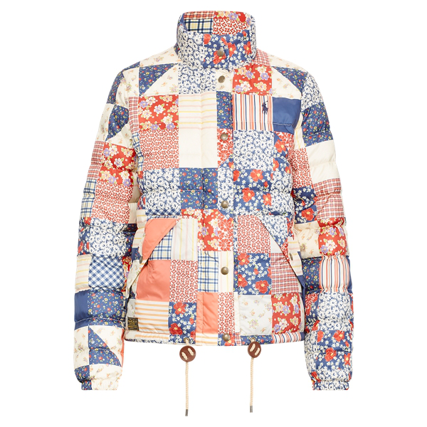 Ralph Lauren Patchwork Quilted Down Jacket In Patchwork Multi | ModeSens