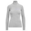 Ralph Lauren Stretch Cotton Turtleneck In Pearl Grey Heather