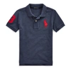 Polo Ralph Lauren Kids' Big Pony Cotton Mesh Polo In Basic Navy Heather