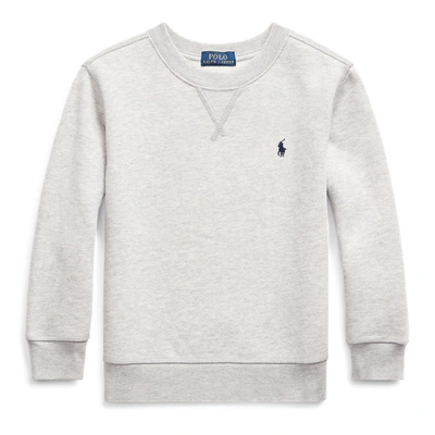 Polo Ralph Lauren Kids' Cotton-blend-fleece Sweatshirt In Light Grey Heather