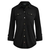 Ralph Lauren Roll-tab Sleeve Shirt In Polo Black