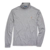 Polo Ralph Lauren Cotton Interlock Turtleneck In Boulder Grey Heather