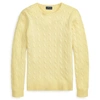 Ralph Lauren Cable-knit Cashmere Sweater In Bristol Yellow