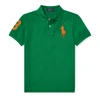 Polo Ralph Lauren Kids' Cotton Mesh Polo Shirt In Kayak Green