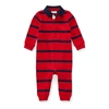 Polo Ralph Lauren Babies' Striped Cotton Rugby Coverall In Rl Red Multi