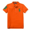 Polo Ralph Lauren Big Pony Cotton Mesh Polo Shirt In Sailing Orange