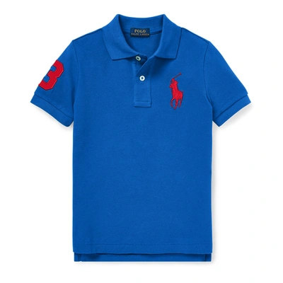 Polo Ralph Lauren Kids' Cotton Mesh Polo Shirt In Blue Saturn