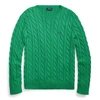 Ralph Lauren Cable-knit Cotton Sweater In New Tie Green