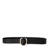 Ralph Lauren Slide-buckle Leather Belt In Black