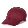 Polo Ralph Lauren Kids' Cotton Chino Baseball Cap In Classic Wine