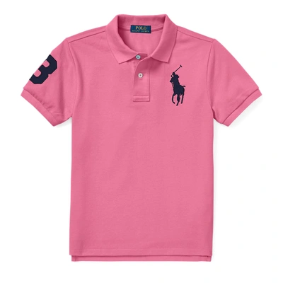 Polo Ralph Lauren Kids' Cotton Mesh Polo Shirt In Maui Pink