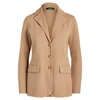 Ralph Lauren Combed Cotton Blazer In Classic Camel