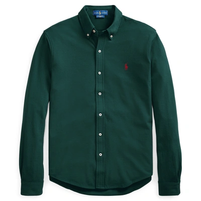 Ralph Lauren Featherweight Mesh Shirt In College Green