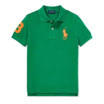 Polo Ralph Lauren Kids' Cotton Mesh Polo Shirt In Kayak Green