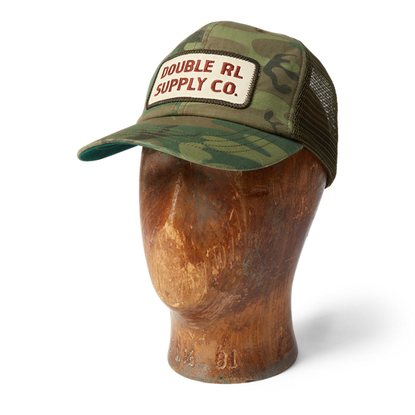 Download Double Rl Camo Mesh-back Trucker Cap In Lowland Camo ...