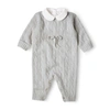 Polo Ralph Lauren Woven-collar Cashmere Coverall In Grey