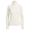Ralph Lauren Silk-blend Turtleneck In Mascarpone Cream