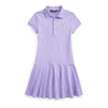Polo Ralph Lauren Kids' Stretch Mesh Polo Dress In Hyacinth