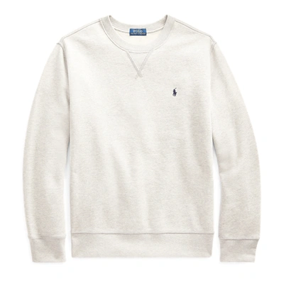 Polo Ralph Lauren Cotton-blend-fleece Sweatshirt In Light Grey Heather