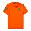 Polo Ralph Lauren Kids' Big Pony Cotton Mesh Polo In Sailing Orange