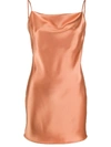 NANUSHKA DRAPED-NECK SLIP DRESS