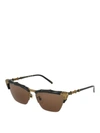 GUCCI BAMBOO EFFECT SUNGLASSES WITH BROWN LENSES
