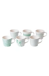 ROYAL DOULTON PACIFIC MINT DOTS SET OF 6 MUGS,1052192