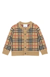 BURBERRY EDIE VINTAGE CHECK WOOL CARDIGAN,8020552