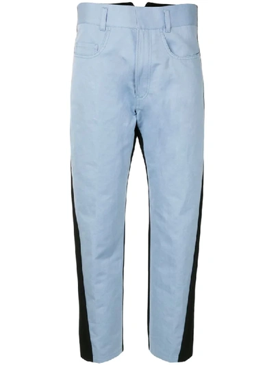 Haider Ackermann Two-tone High-waisted Jeans In Blue