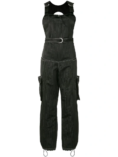 Marine Serre Straight-leg Jumpsuit In Black