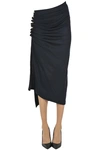 RABANNE DRAPED PENCIL SKIRT