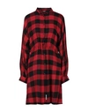 Woolrich Short Dresses In Red