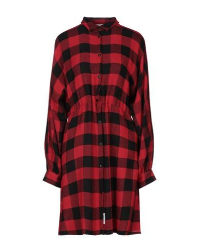 Woolrich Short Dresses In Red