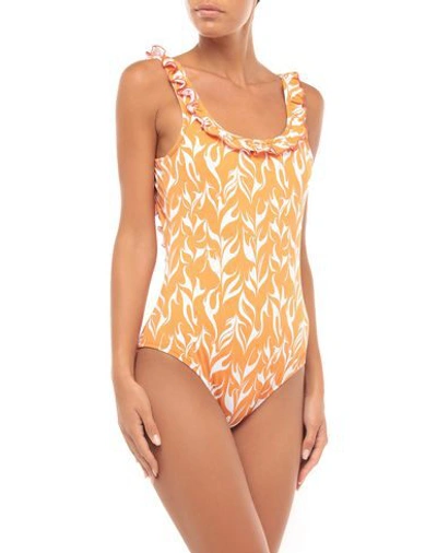 Mimì À La Mer One-piece Swimsuits In Orange